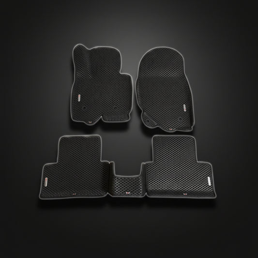 Full set of EVA floor mats for Infiniti EX35 2008‑2012, front and rear, waterproof, non-slip, black, perfect fit