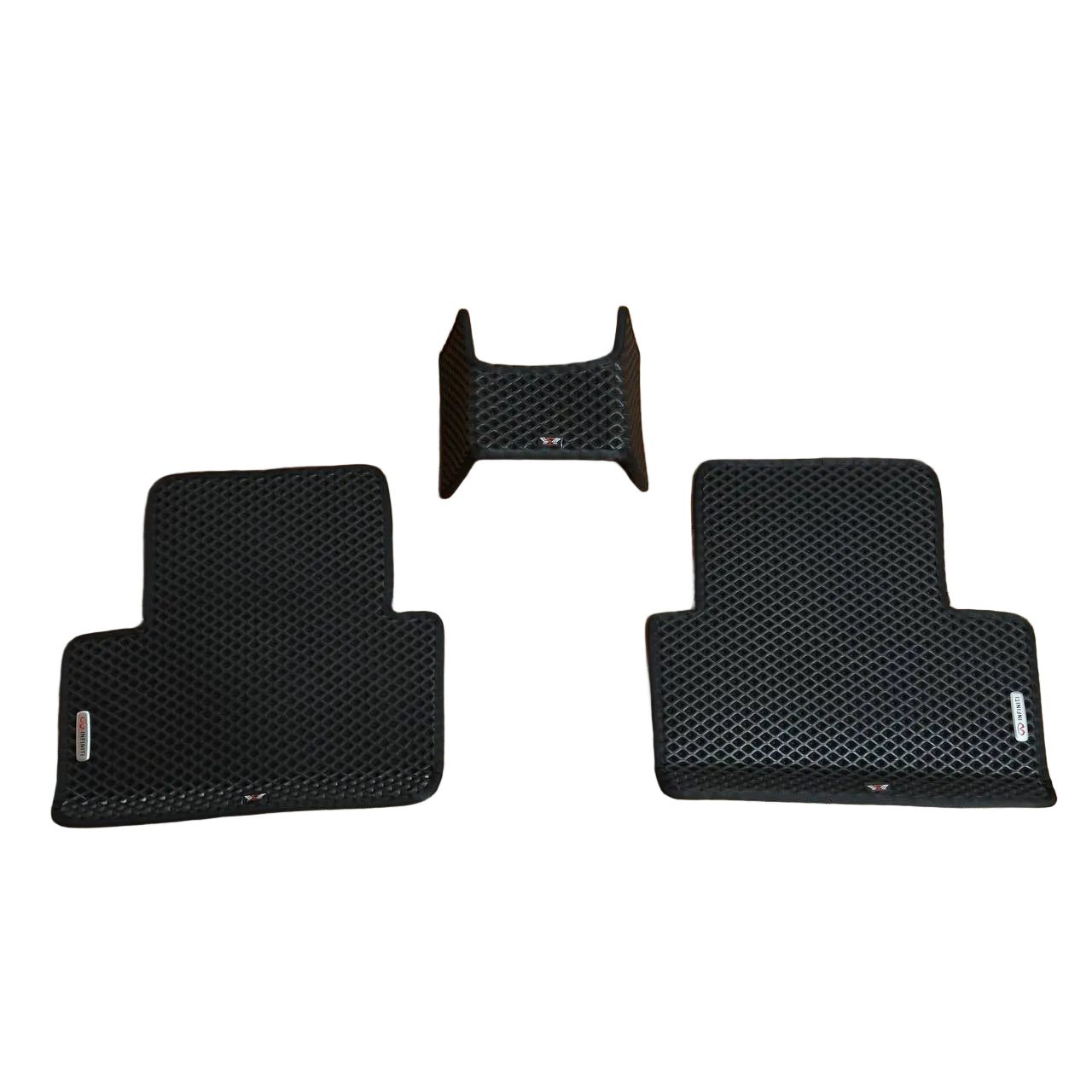 Rear EVA floor mats for Infiniti EX35 2008‑2012, waterproof, non-slip, black, perfect fit, full set protection